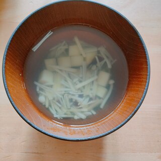 豆腐とえのきの鶏がらスープ